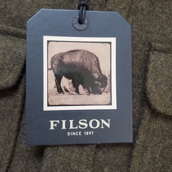 Filson CPO Wool Jac-Shirt 24 oz Military Jacket Forest Green Size XS New - Picture 8 of 13